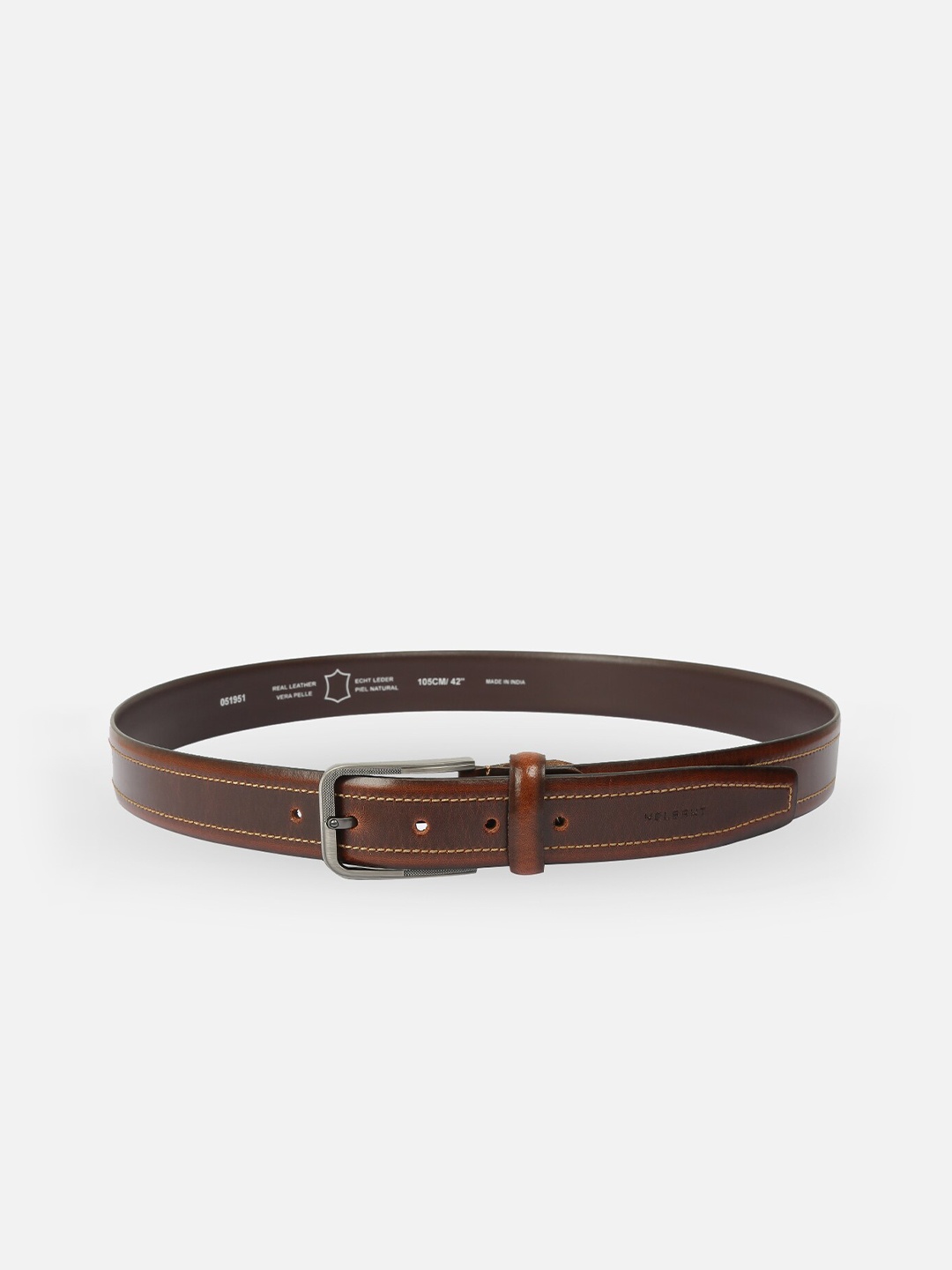 

WELBAWT Men Brown Leather Belt