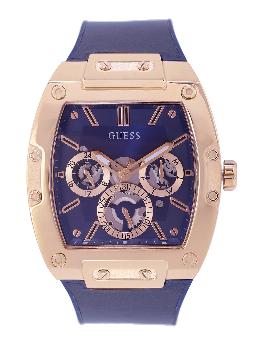 

GUESS Men Blue Solid Square Shaped Analogue Watch GW0202G4