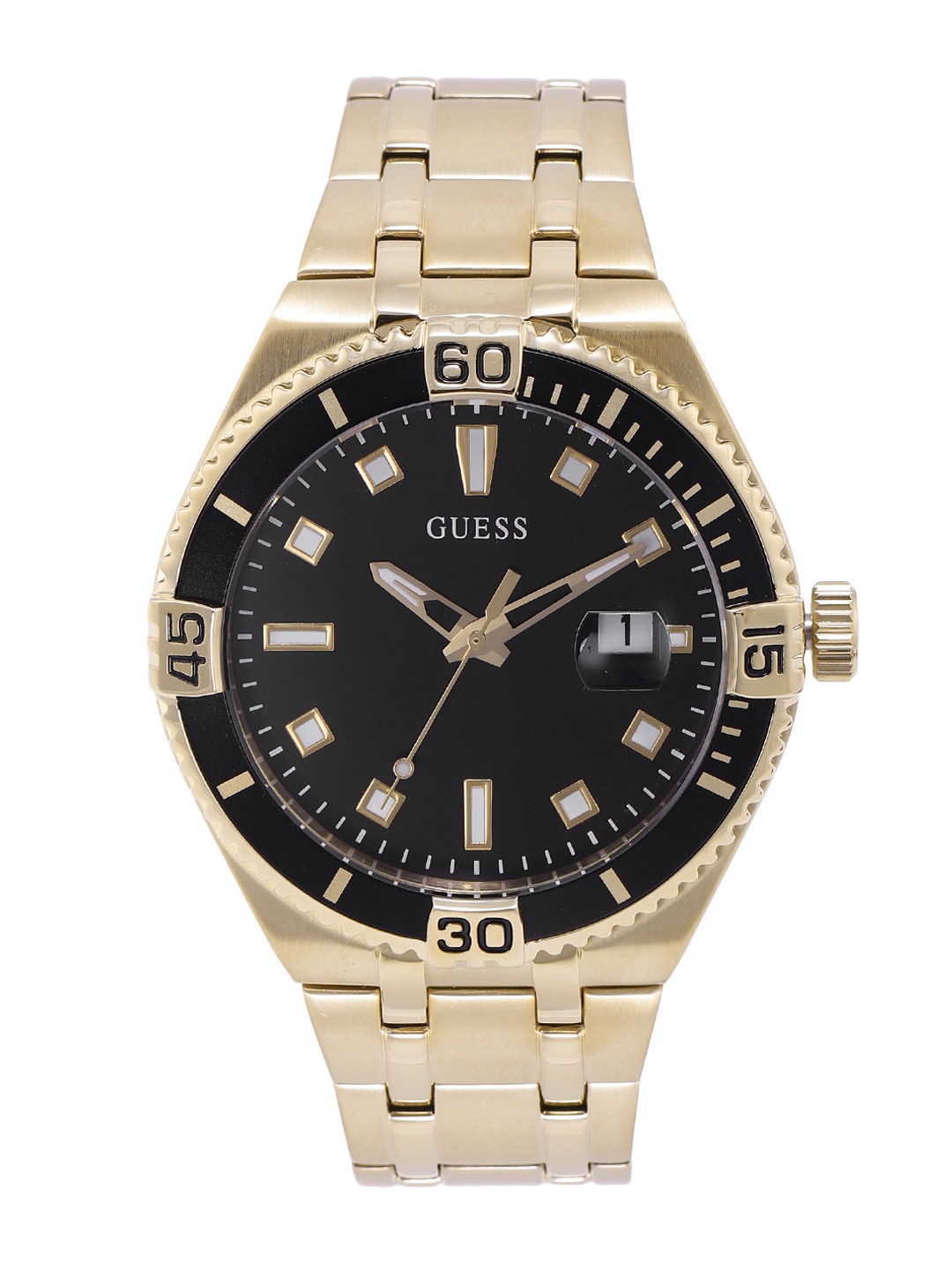 

GUESS Men Black Solid Bracelet Style Analogue Watch GW0330G2
