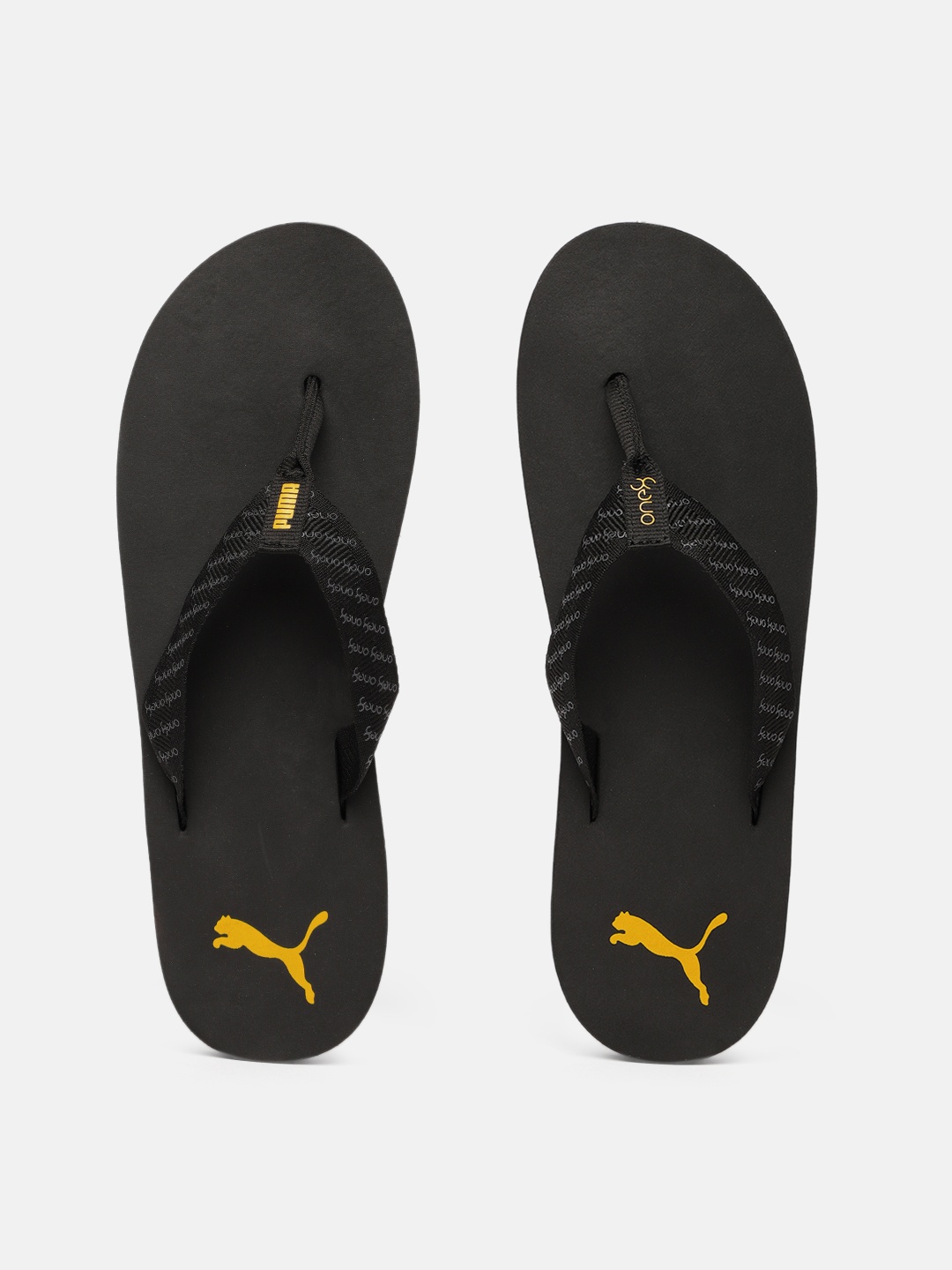 

one8 x PUMA Men Black Printed Thong Flip-Flops