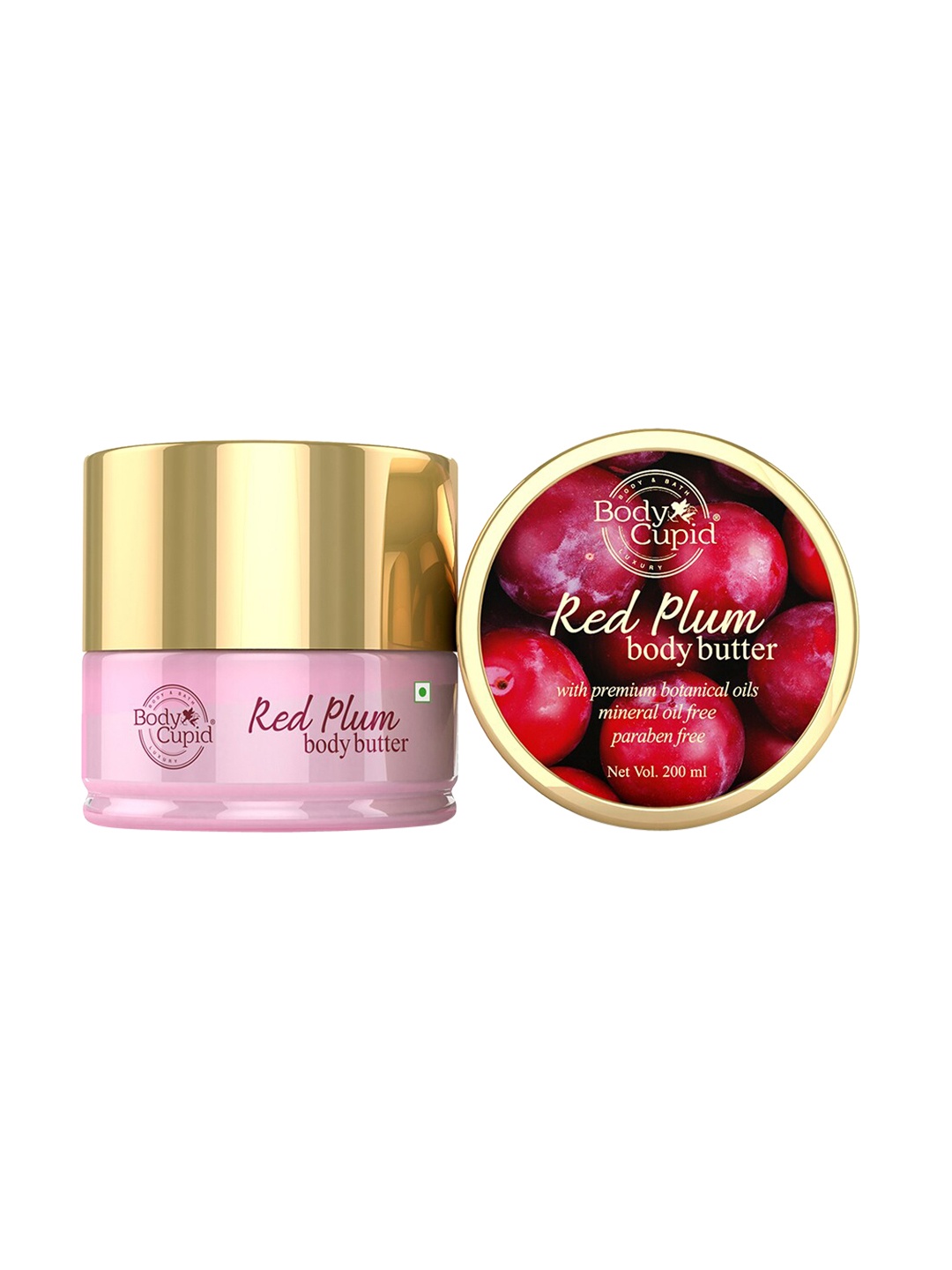 

Body Cupid Red Plum Body Butter with Premium Botanical Oils - 200 ml, Pink
