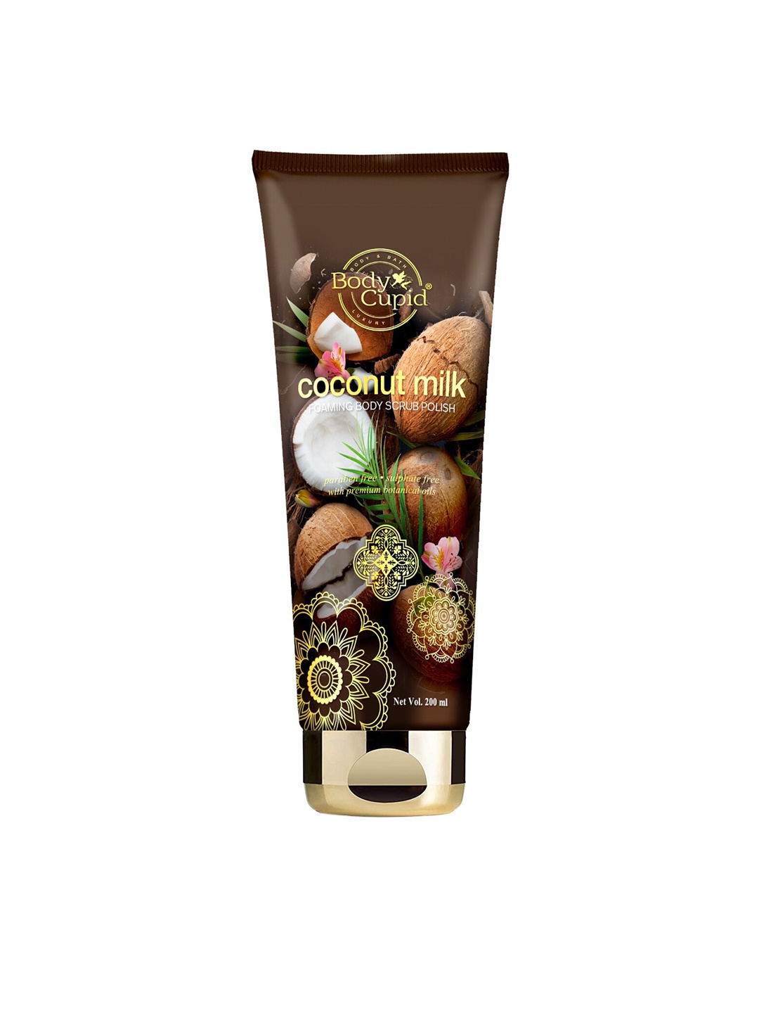 

Body Cupid Coconut Milk Foaming Scrub Body Polish - 200 ml, Coffee brown