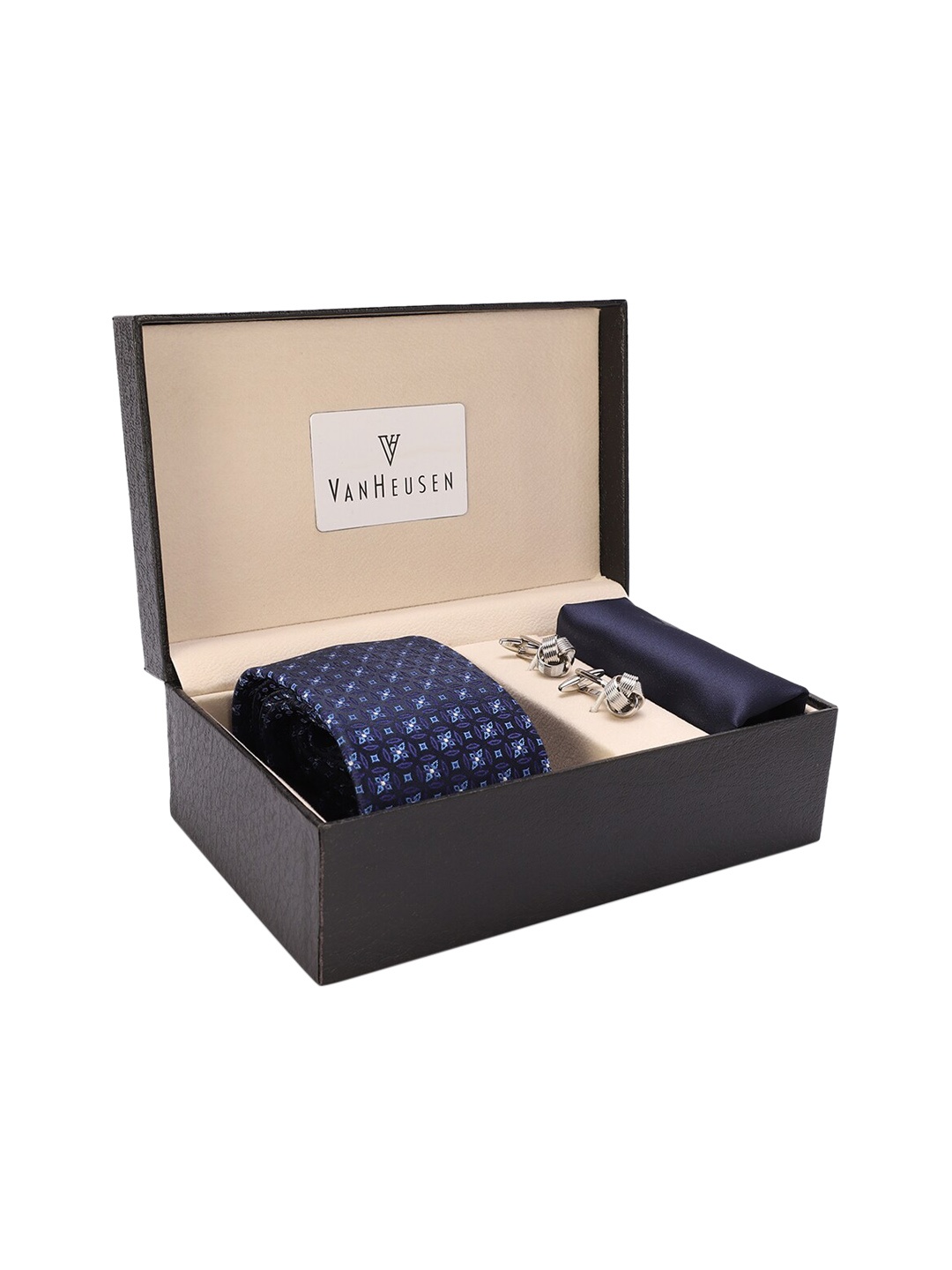 

Van Heusen Men Navy Blue Solid Accessory Gift Set