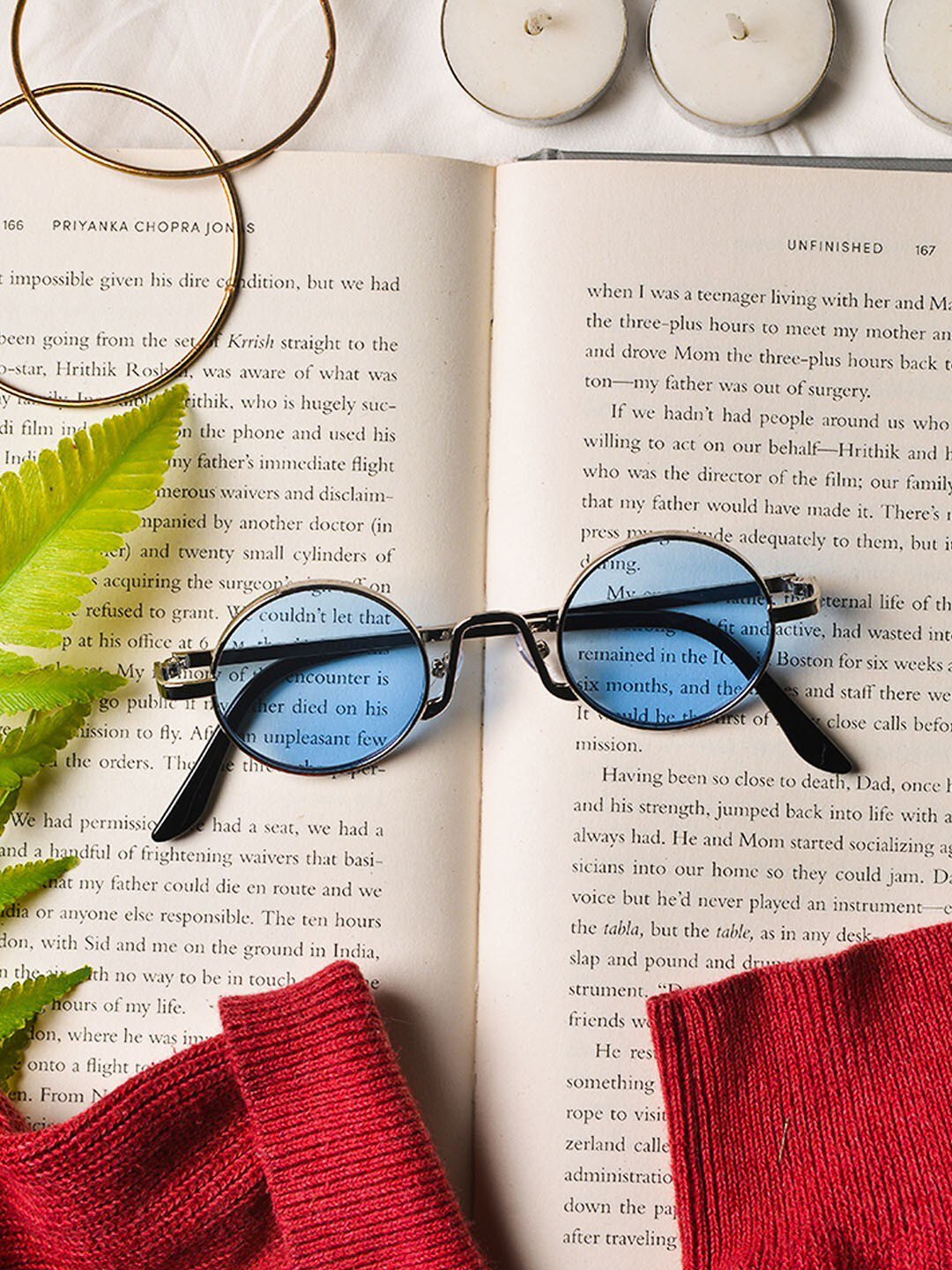 

POPLINS Kids Blue Lens & Silver-Toned Round Sunglasses with UV Protected Lens