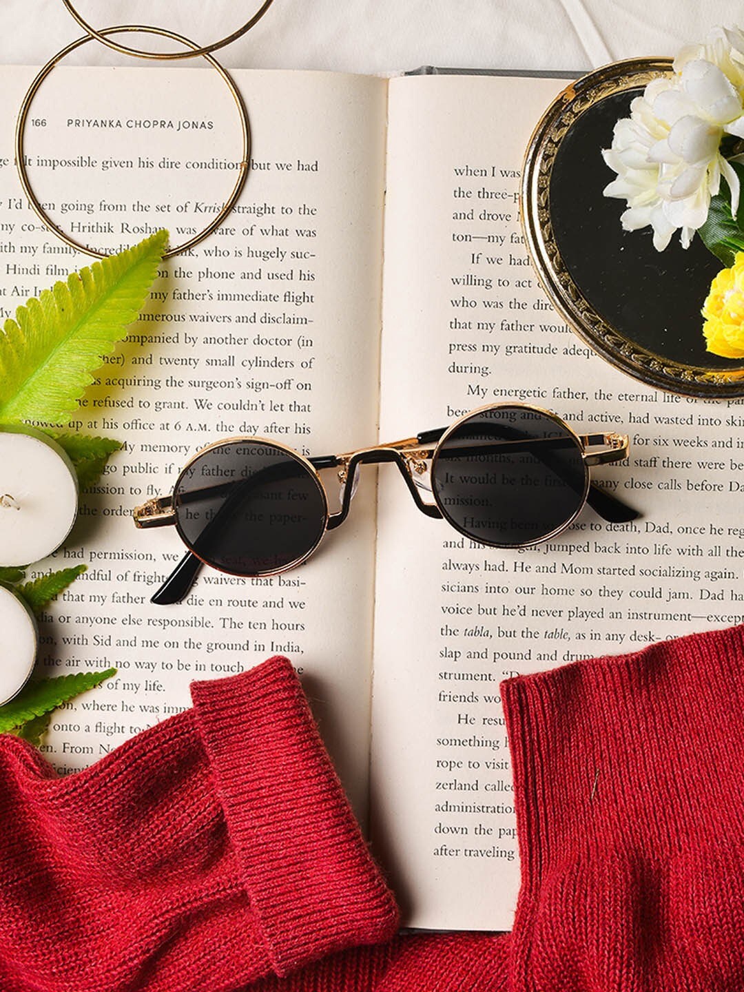 

POPLINS Kids Black Lens & Gold-Toned Round Sunglasses GG-1044-B