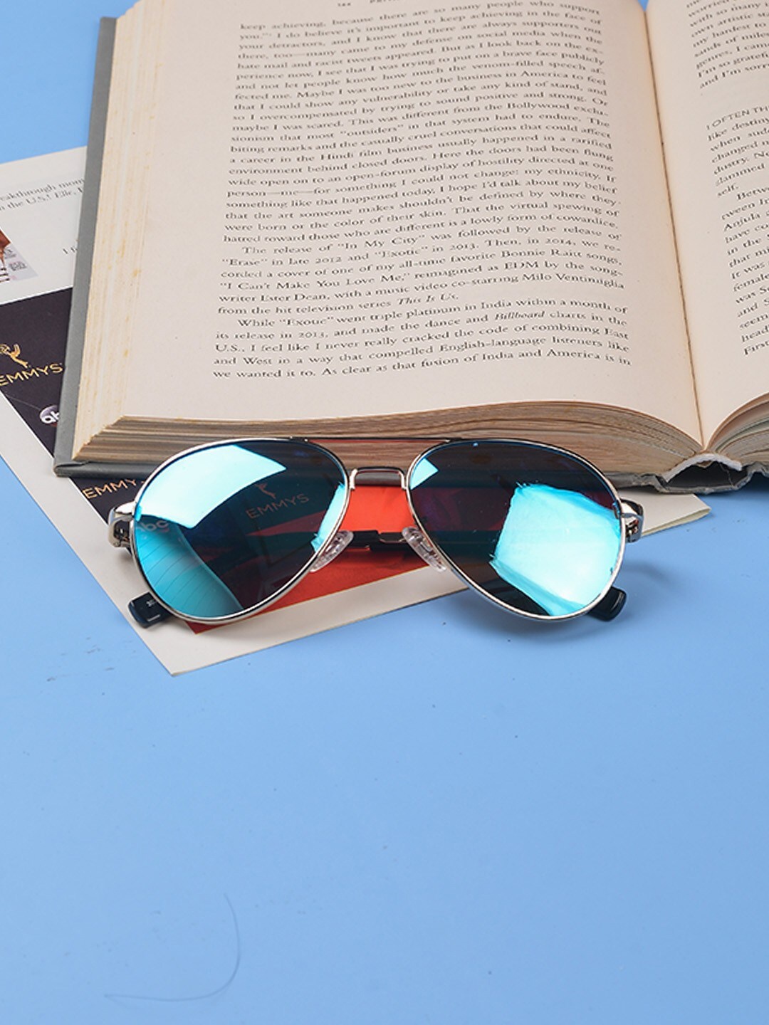 

POPLINS Kids Blue Lens & Silver-Toned Aviator Sunglasses GG-1042-F