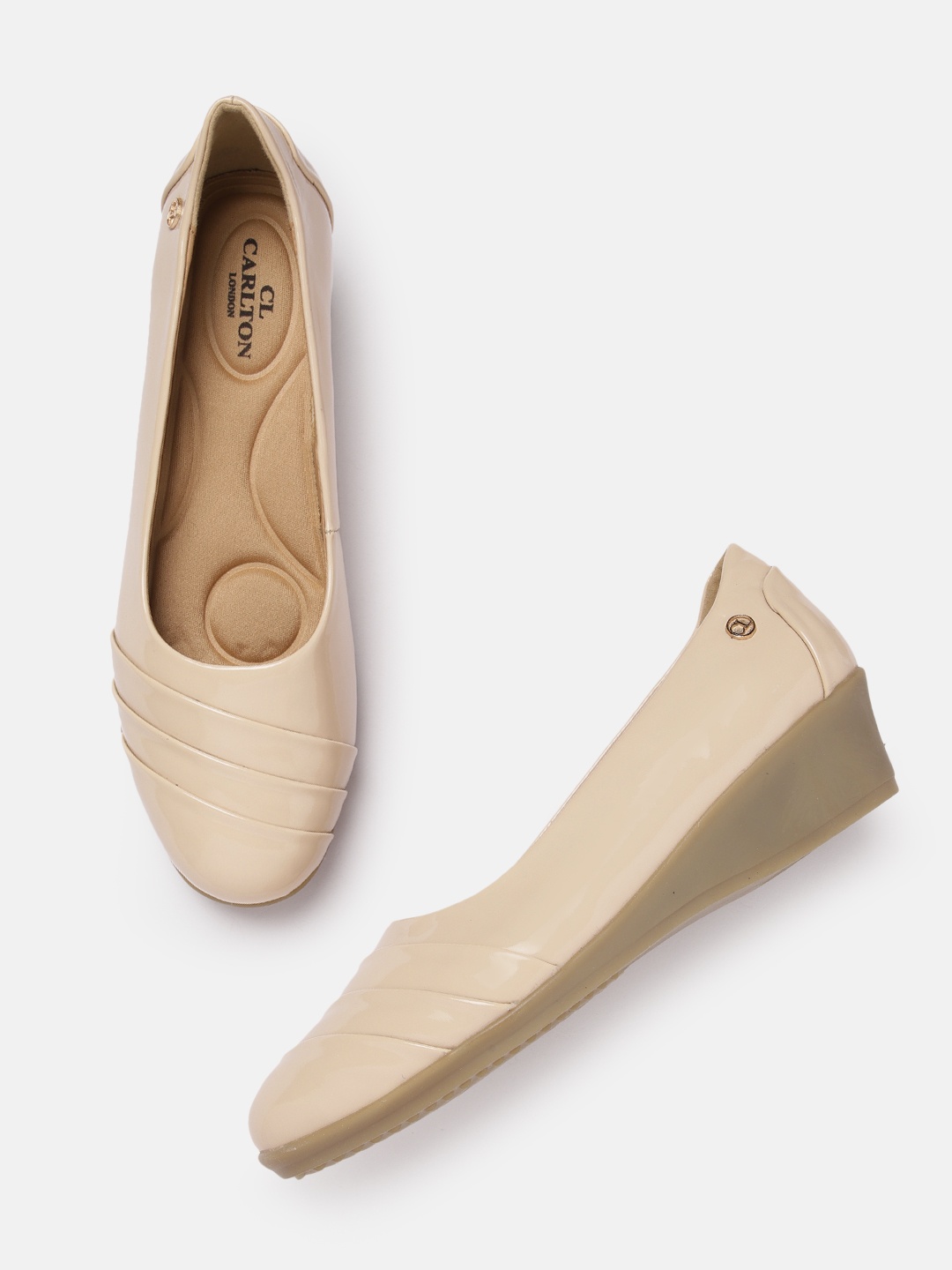 

Carlton London Pleated Detail Wedges, Beige