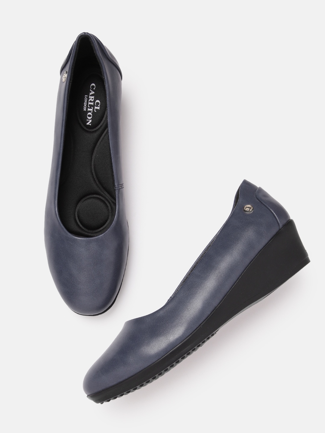

Carlton London Women Wedge Heel Pumps, Navy blue