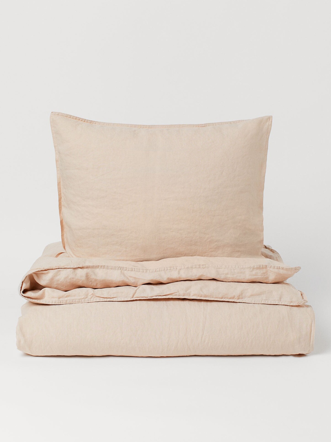 

H&M Beige Linen single duvet cover set