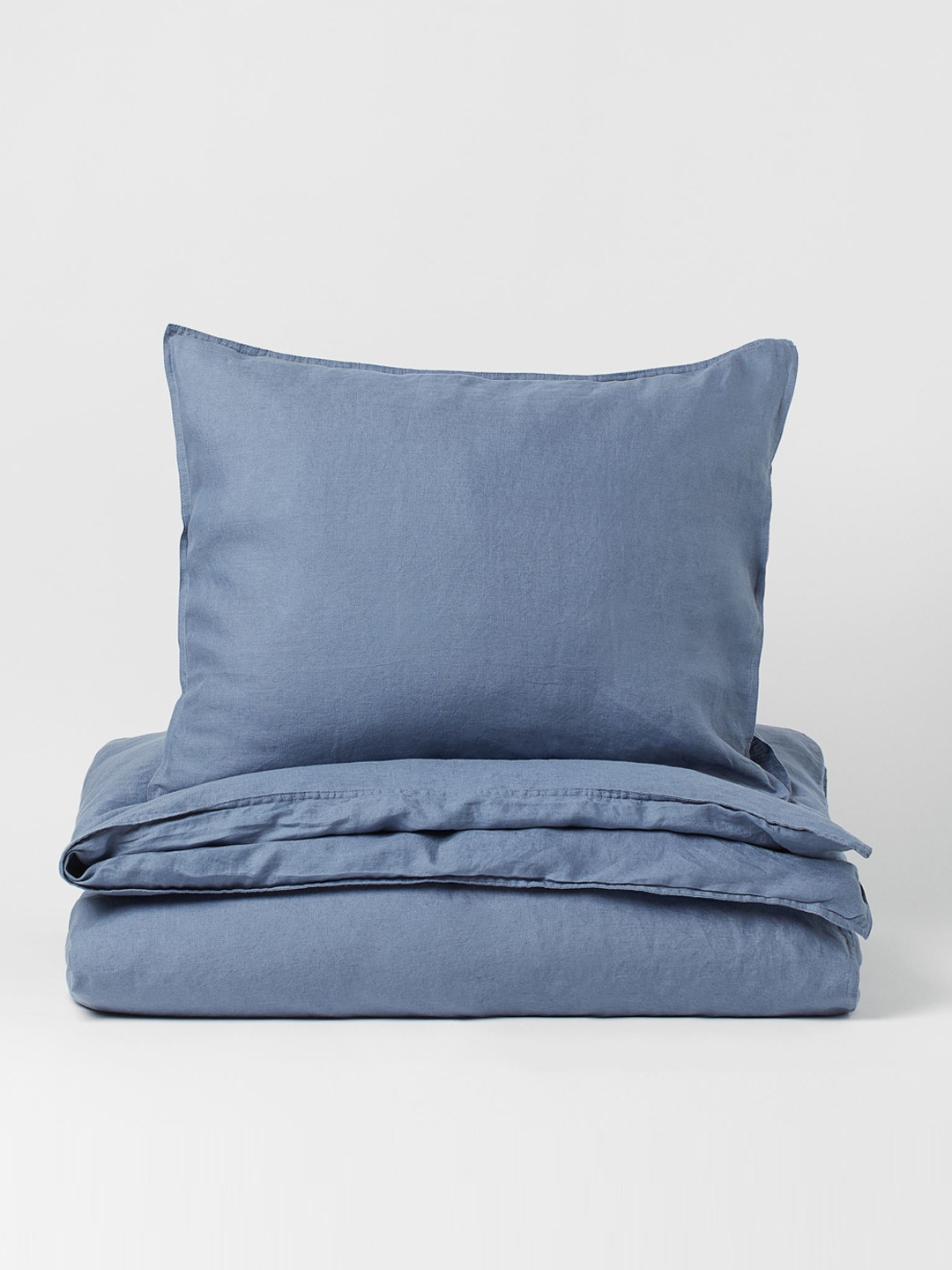 

H&M Blue Linen Single Duvet Cover Set
