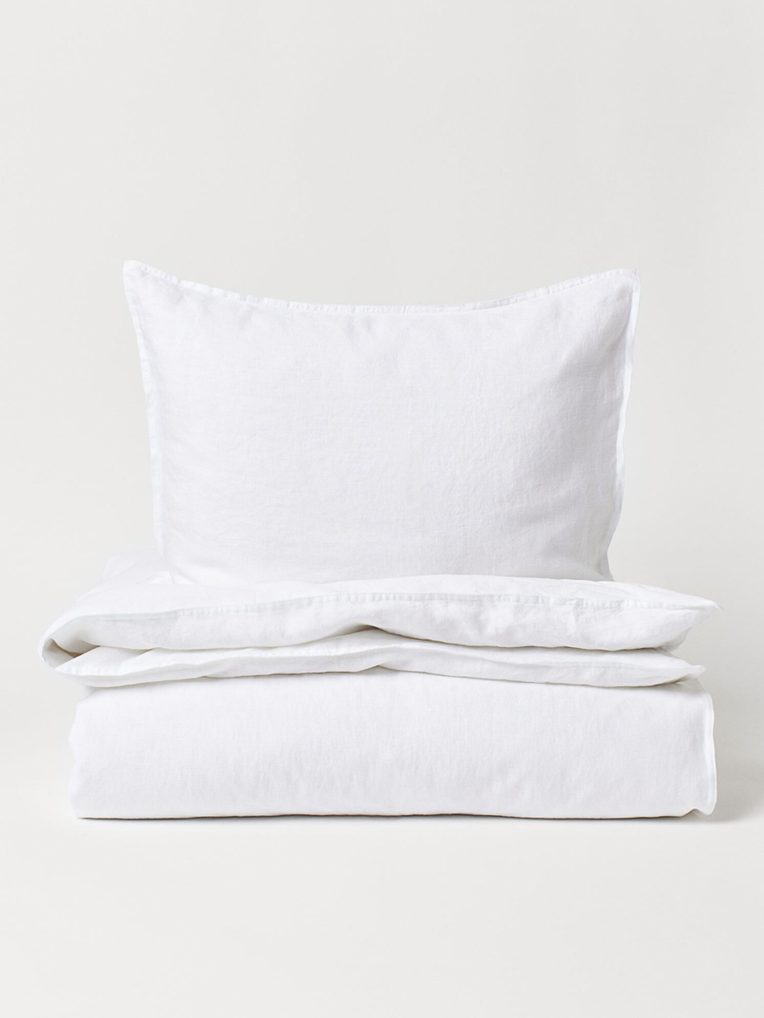 

H&M White Linen single duvet cover set