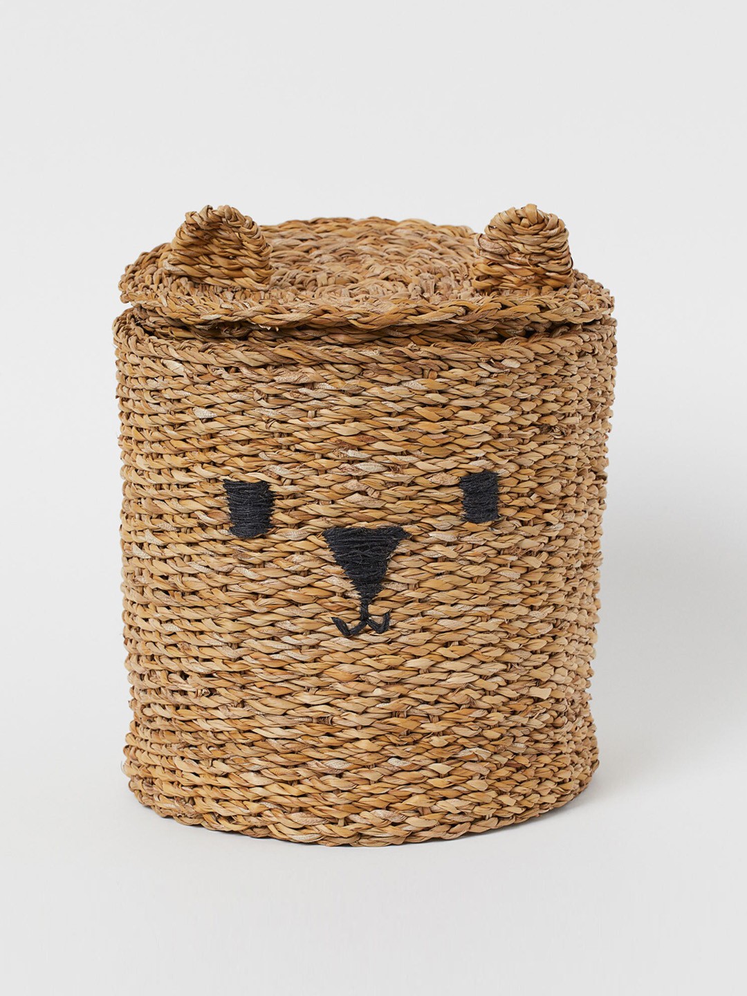 

H&M Beige Storage Basket with A Lid
