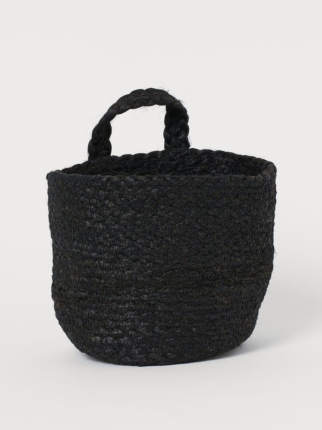 

H&M Black Woven Design Handmade Wall Storage Basket