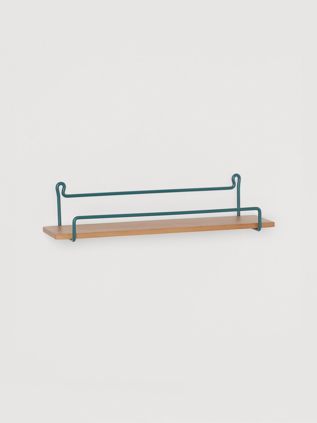 

H&M Green & Brown Metal and Wood Wall Shelf