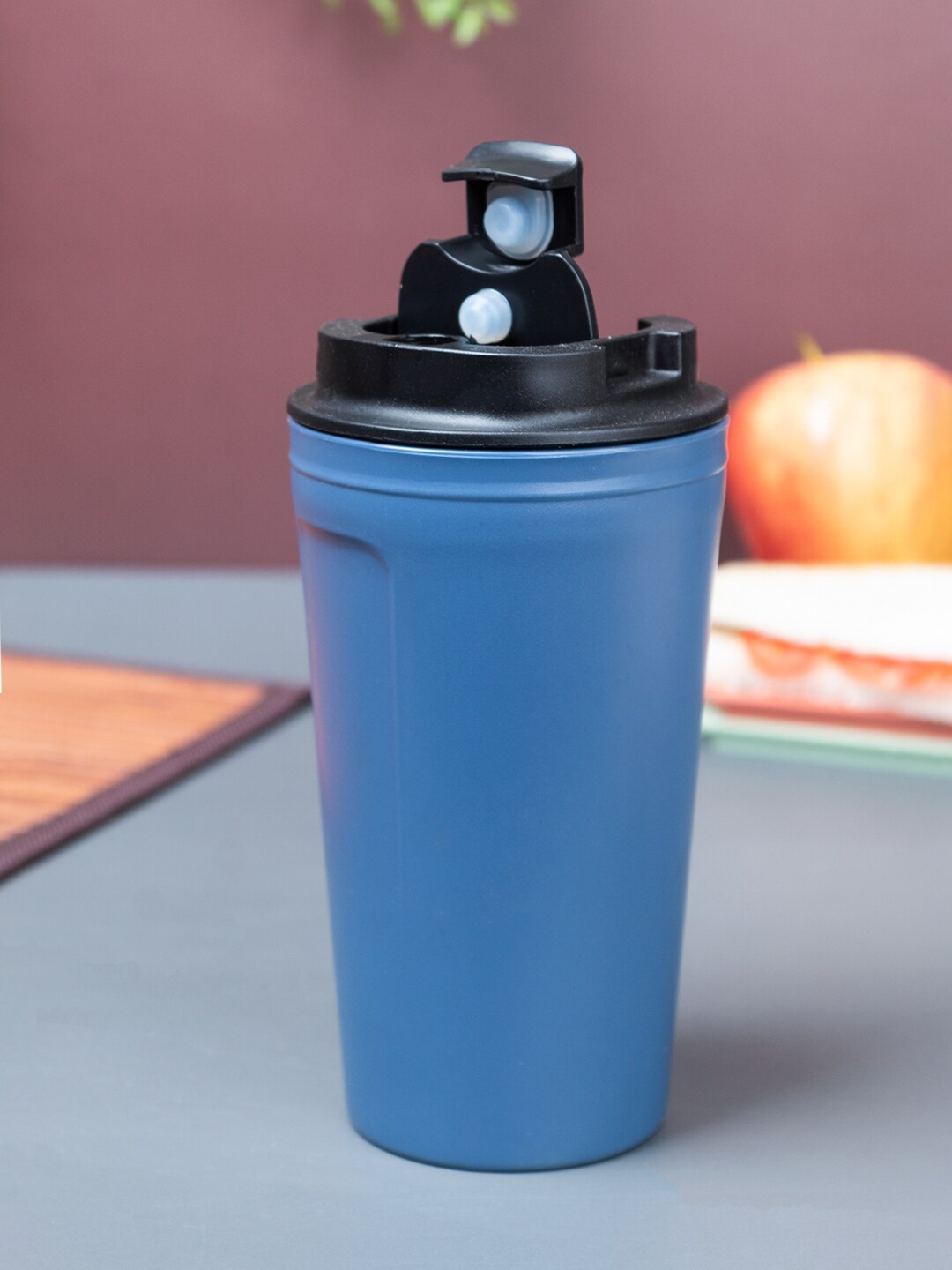 MARKET99 Blue Printed Plastic Travel Mug