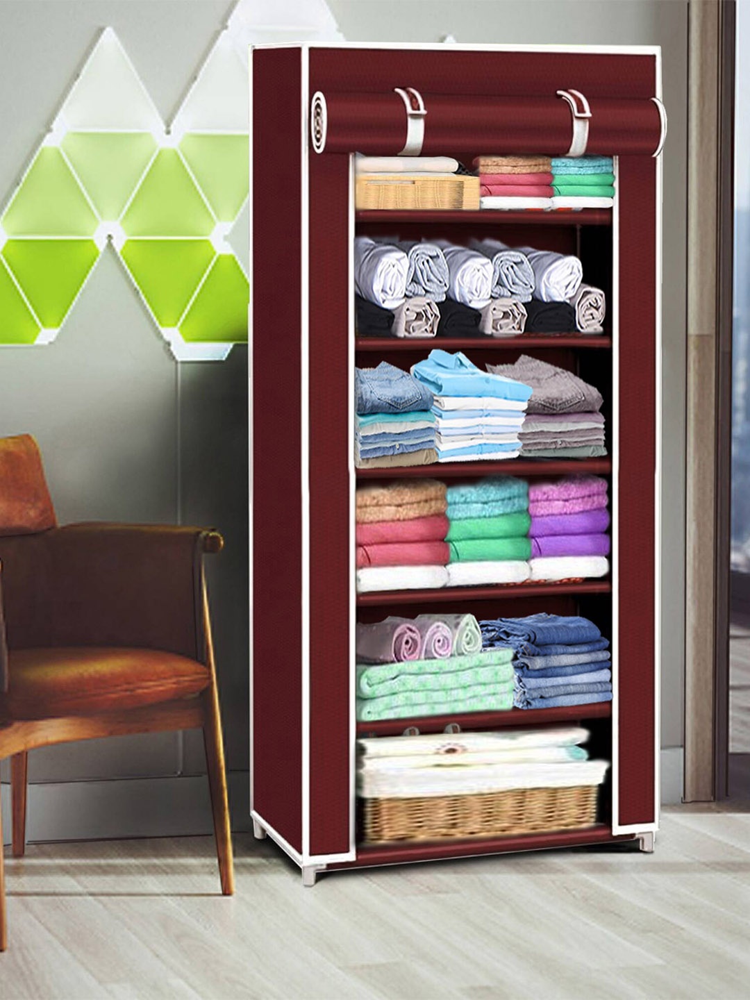 

Sasimo Maroon Solid Wardrobe Organisers