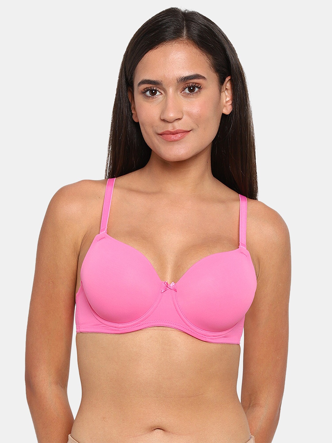 

Zivame Pink Bra Underwired Lightly Padded
