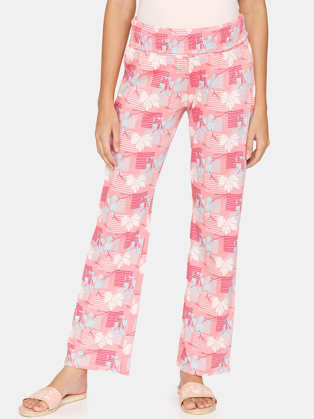 

Zivame Pink Maternity Knit Relaxed Fit Cotton Lounge Pant