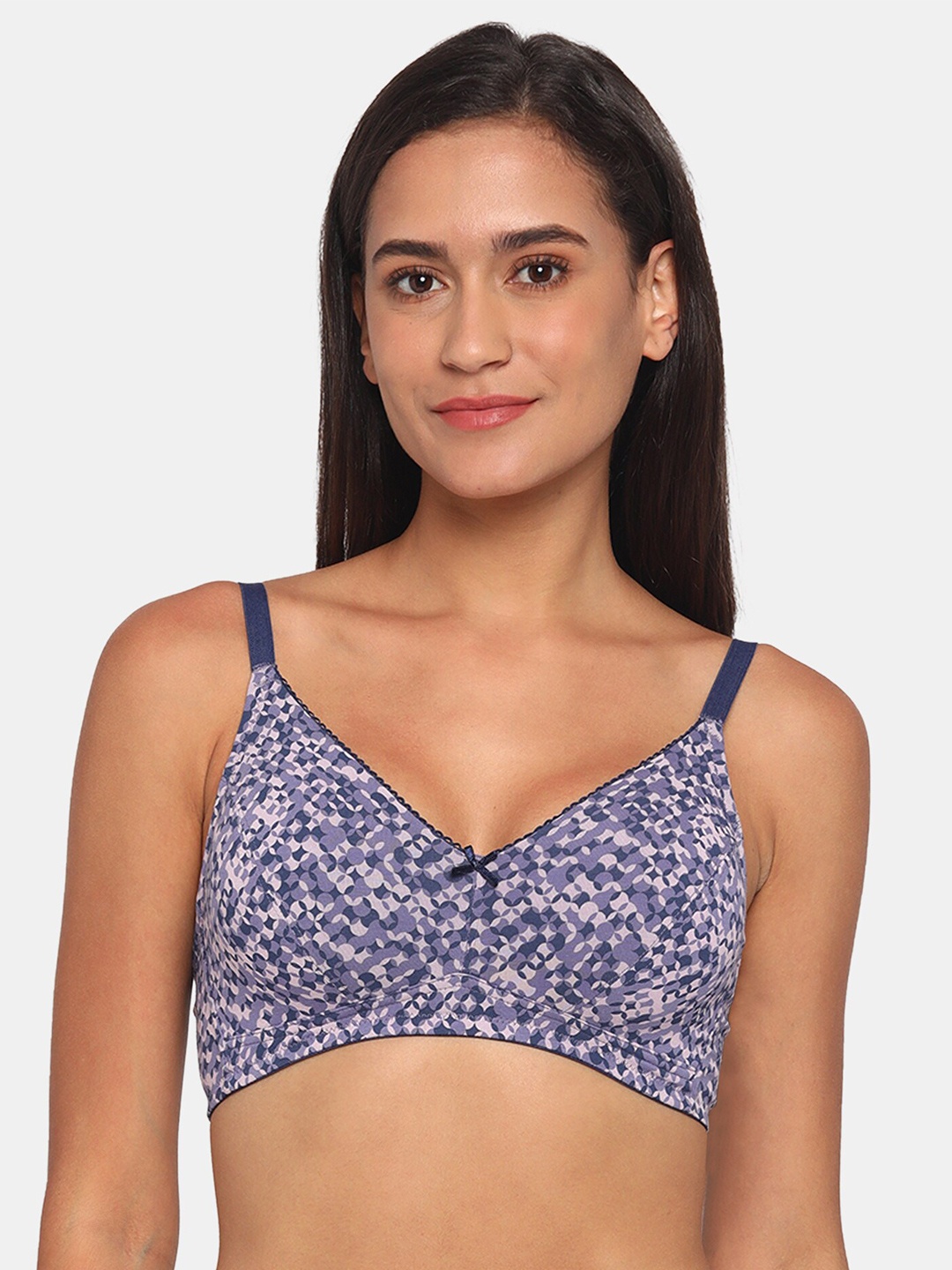 

Zivame Purple & Beige Floral Everyday Bra ZI10Y5FASHEPURP