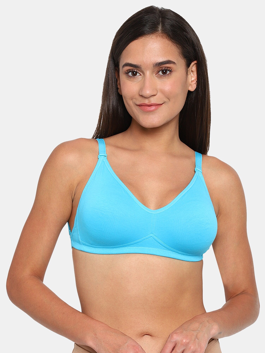 

Zivame Blue Solid Non Padded Bra