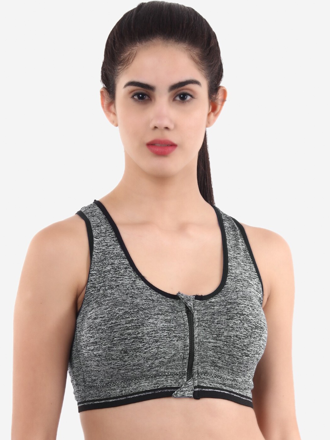 

XOXO Design Black & Grey Sports Bra Lightly Padded
