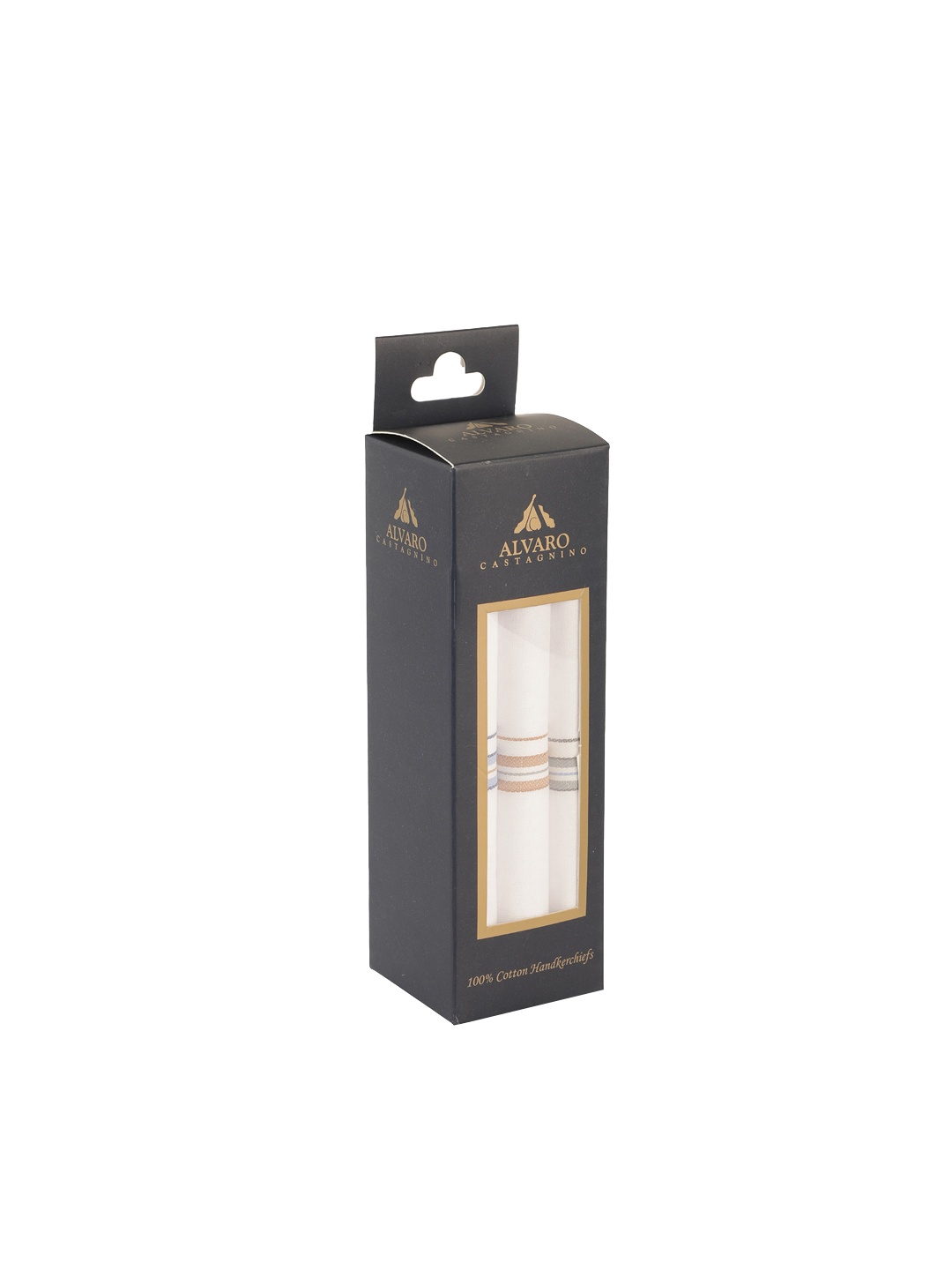 

Alvaro Castagnino Men Pack Of 3 White Cotton Handkerchiefs