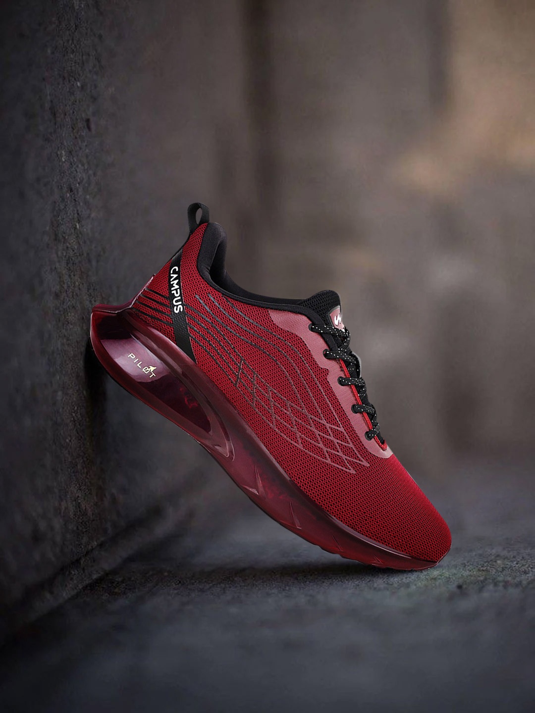 

Campus KIZER Men Lace-Up Running Shoe, Red