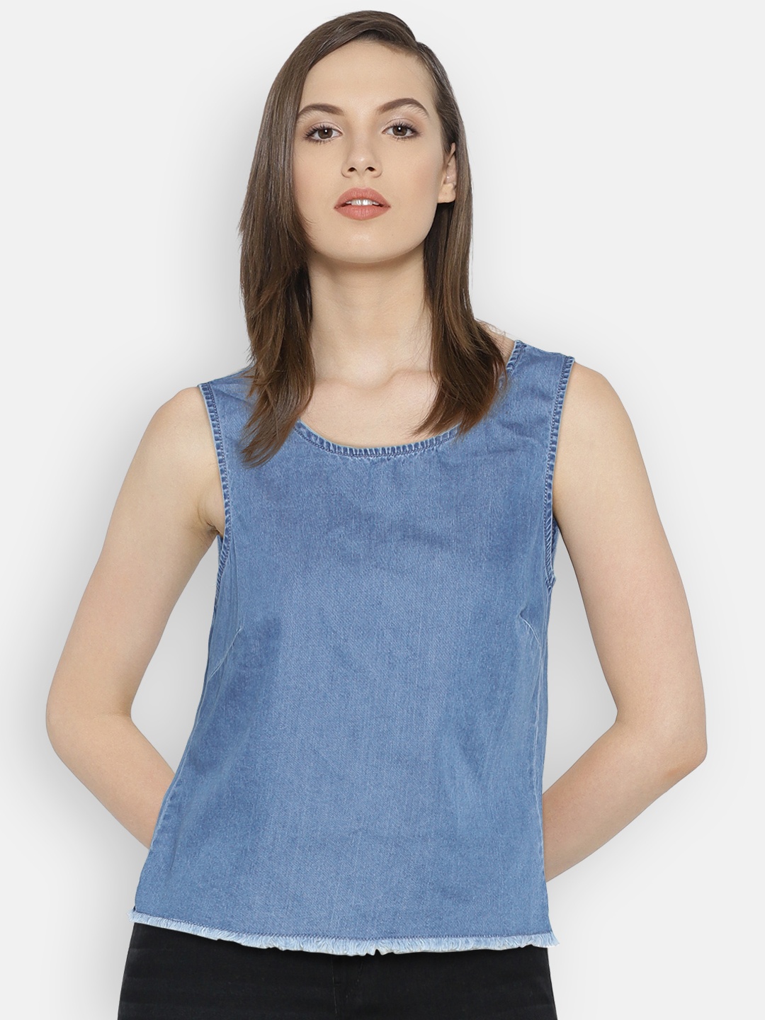

Vero Moda Women Blue Solid Top