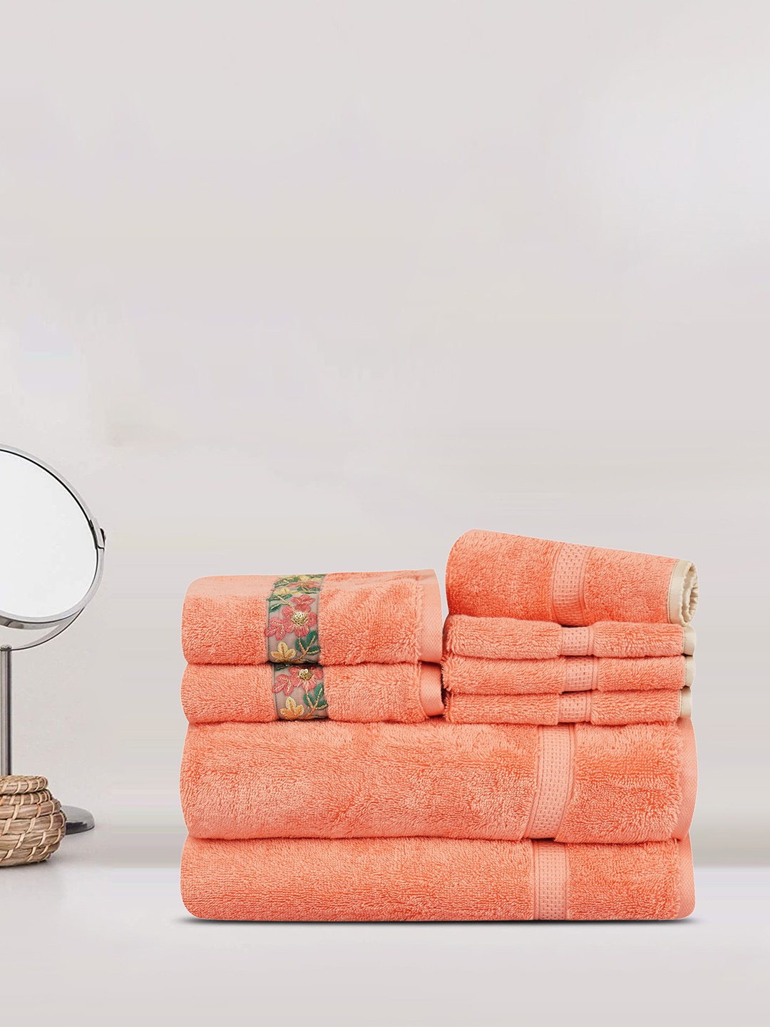 

LUSH & BEYOND Unisex Orange Towel Set