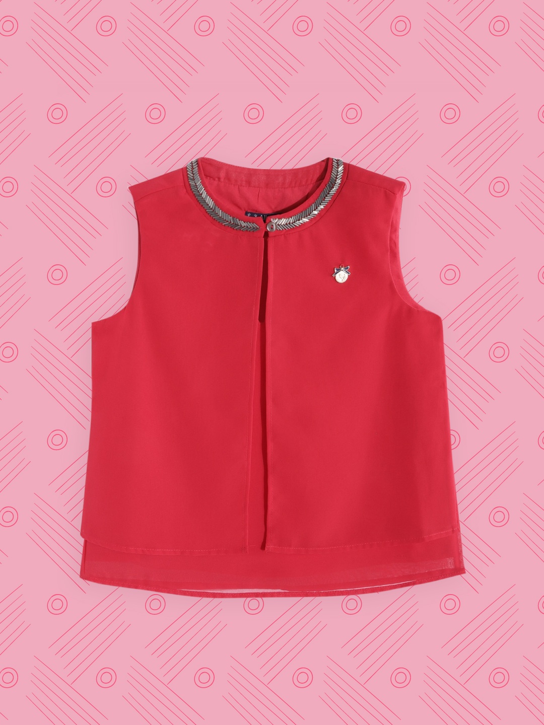 

Allen Solly Junior Girls Red Solid A-Line Top