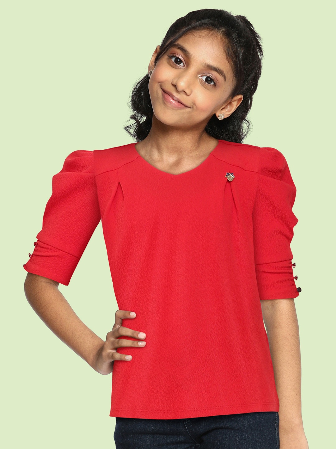 

Allen Solly Junior Red Solid Top