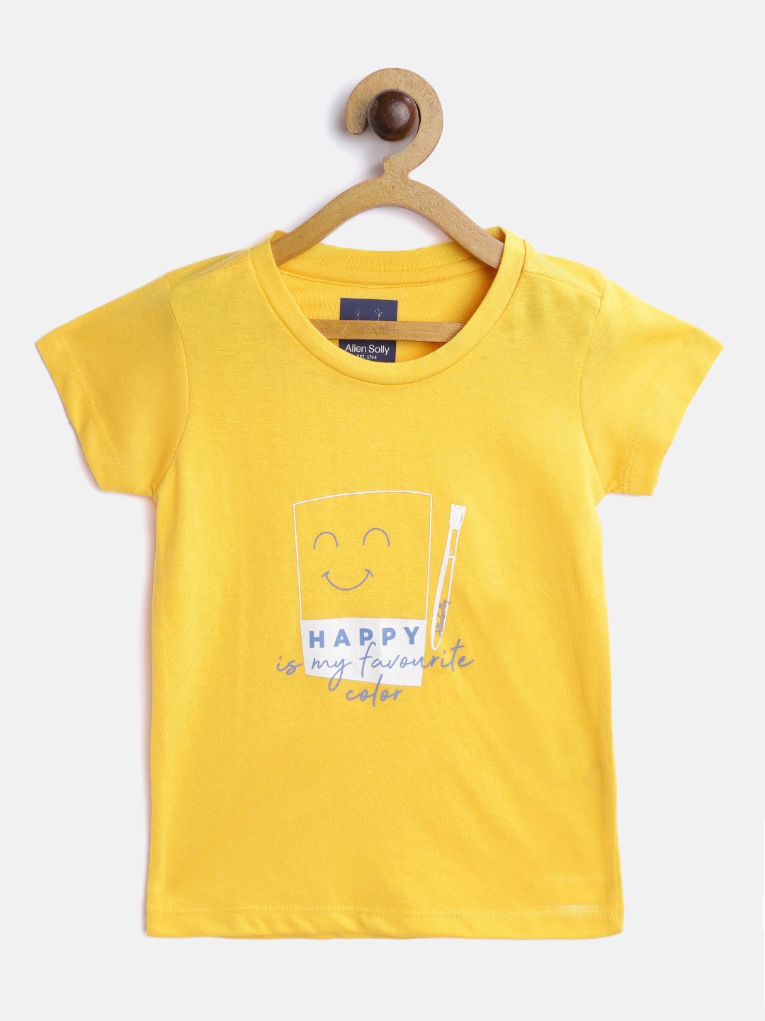 

Allen Solly Junior Girls Yellow & White Typography Print T-shirt