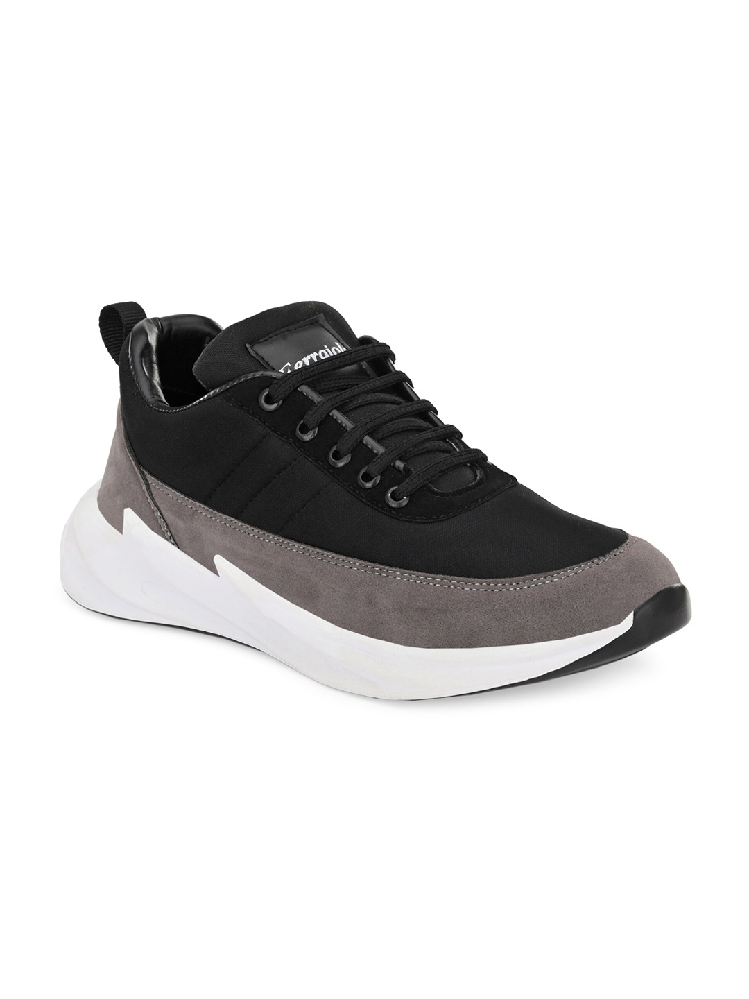 

Ferraiolo Men Black Colourblocked Nubuck Sneakers