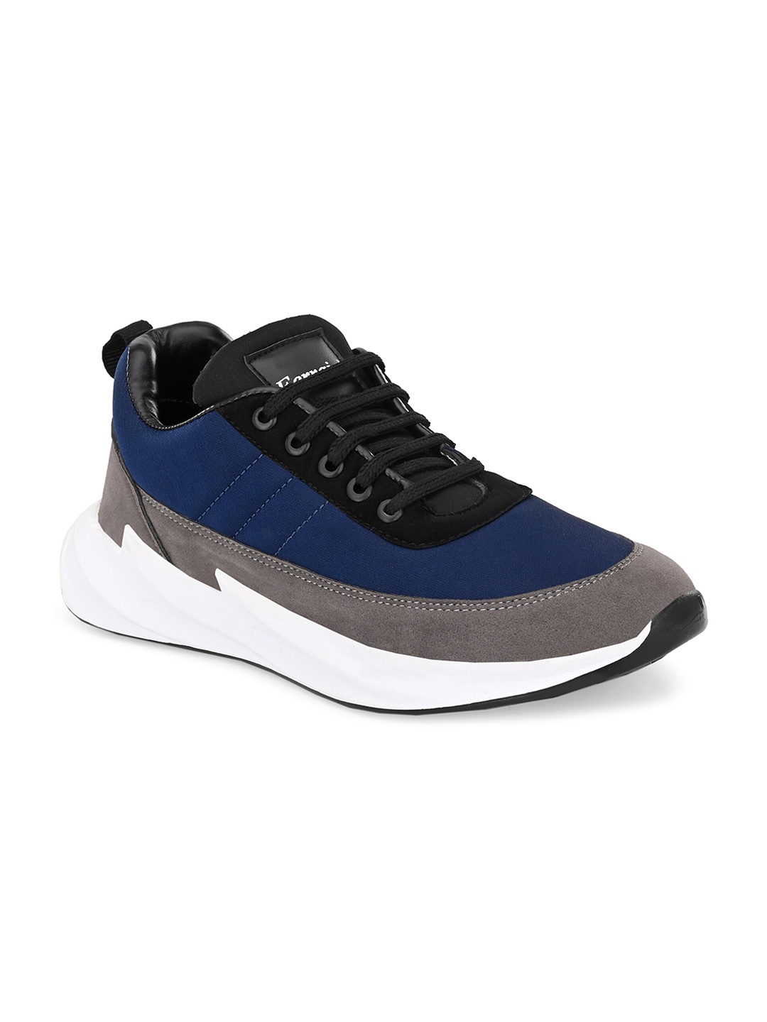 

Ferraiolo Men Blue Colourblocked Nubuck Sneakers