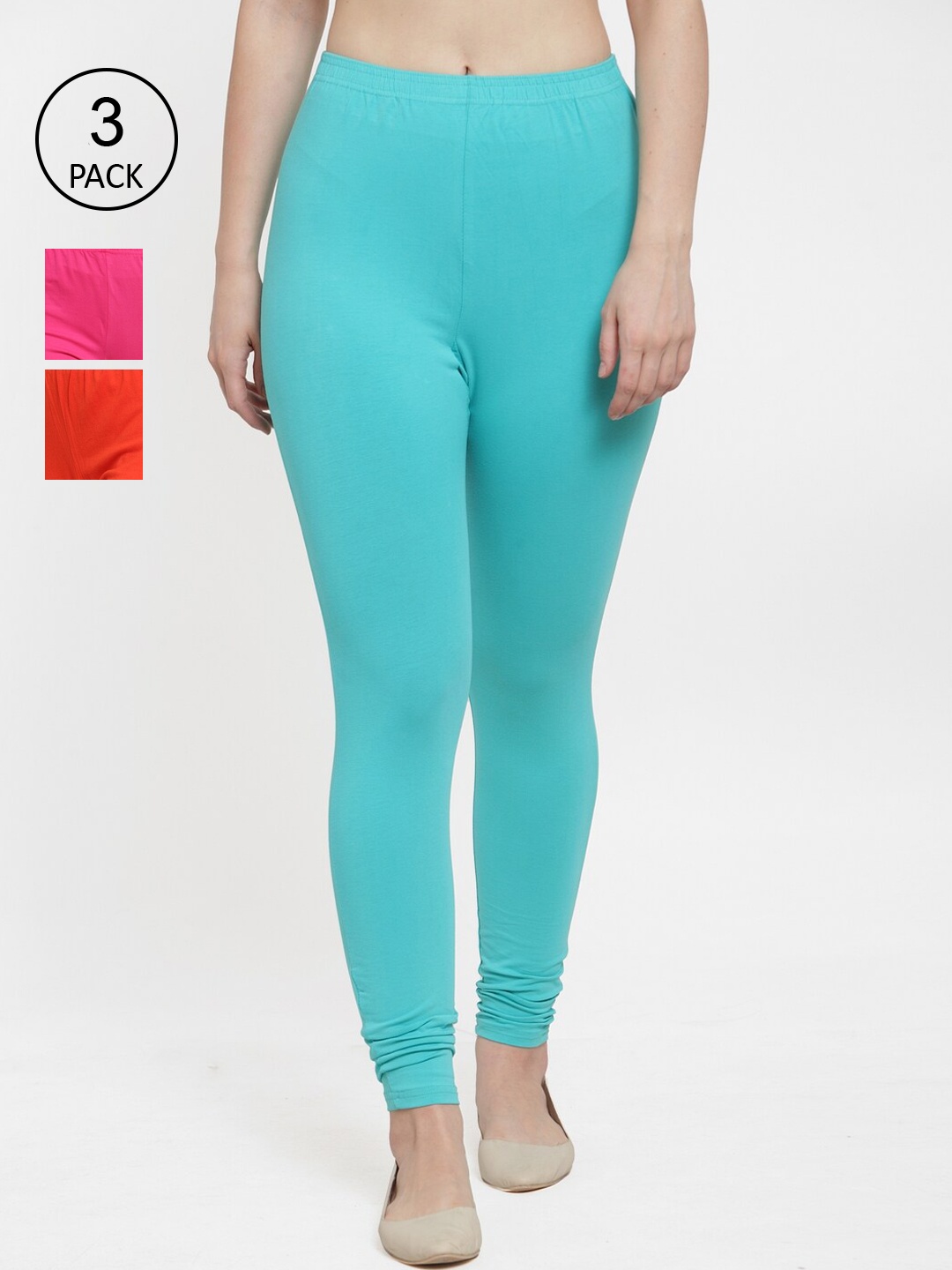 

GRACIT Women Pack Of 3 Leggings, Fuchsia