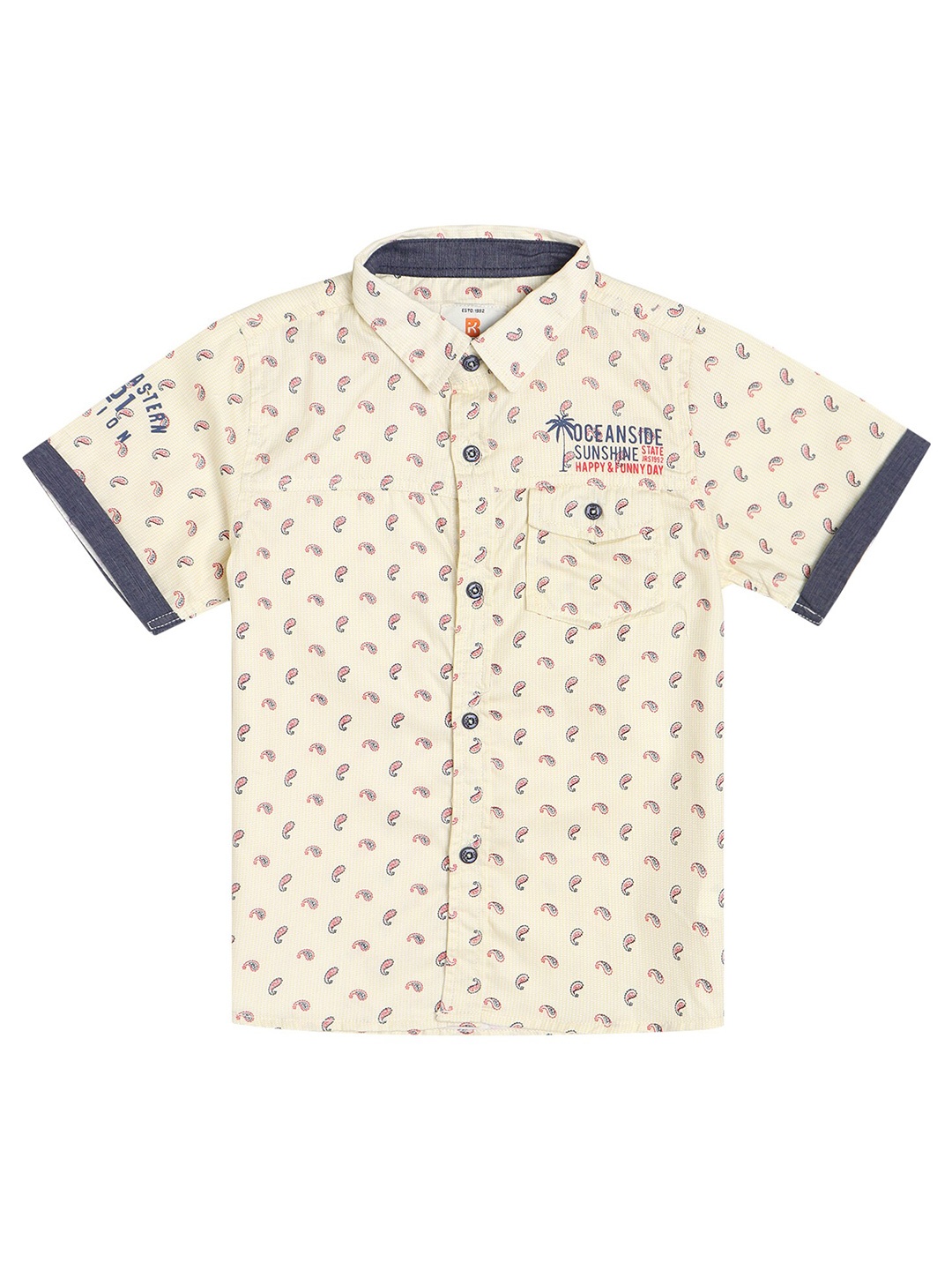 

Bodycare Kids Boys Yellow Printed Casual Shirt