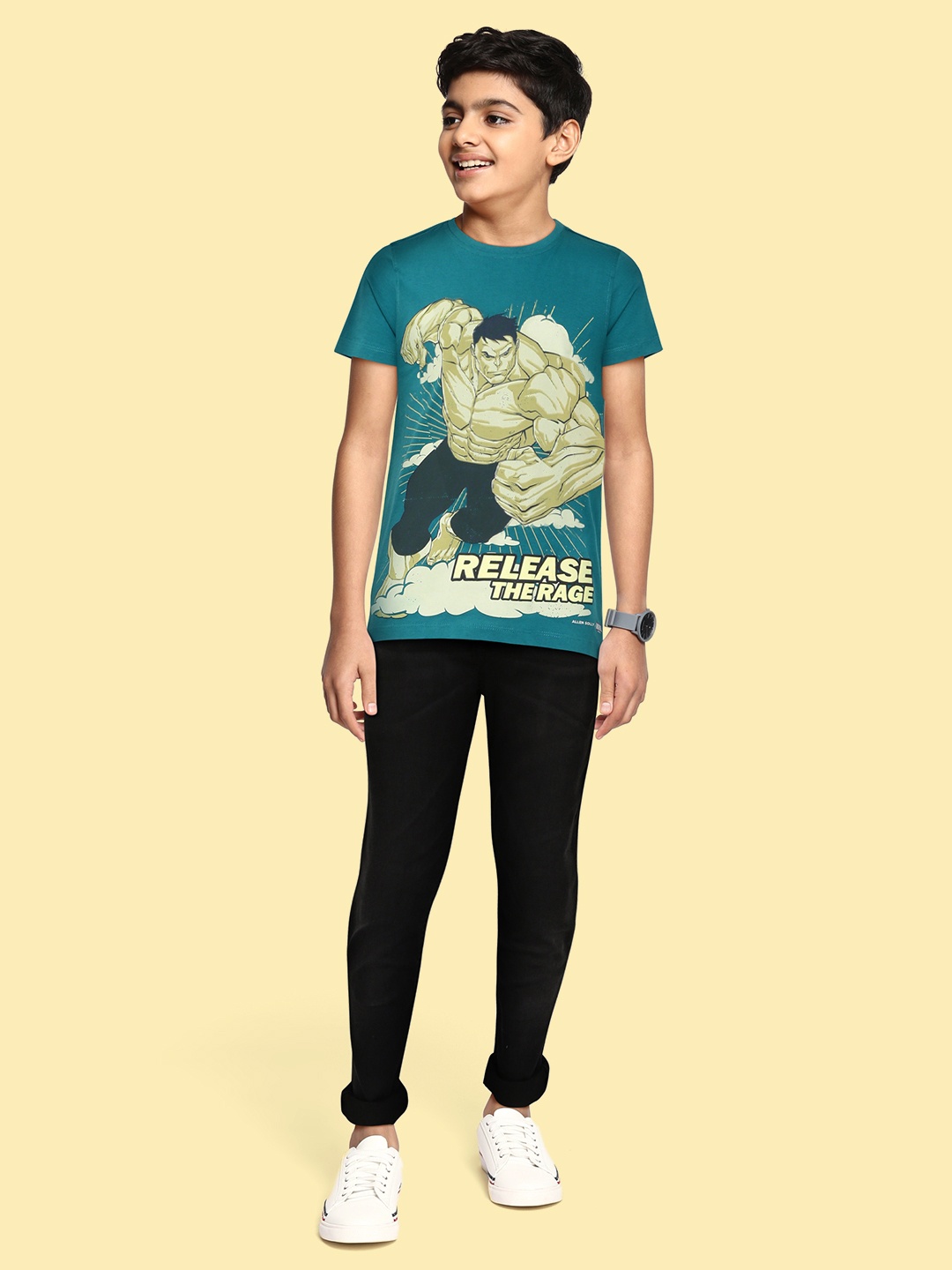 

Allen Solly Junior Boys Green Printed T-shirt
