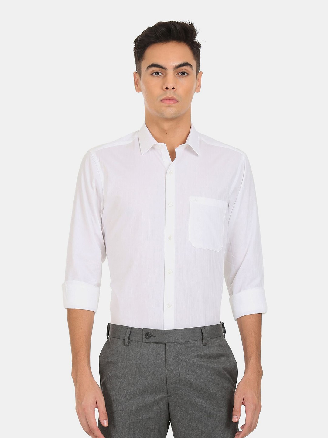 

Arrow Men White Pure Cotton Formal Shirt