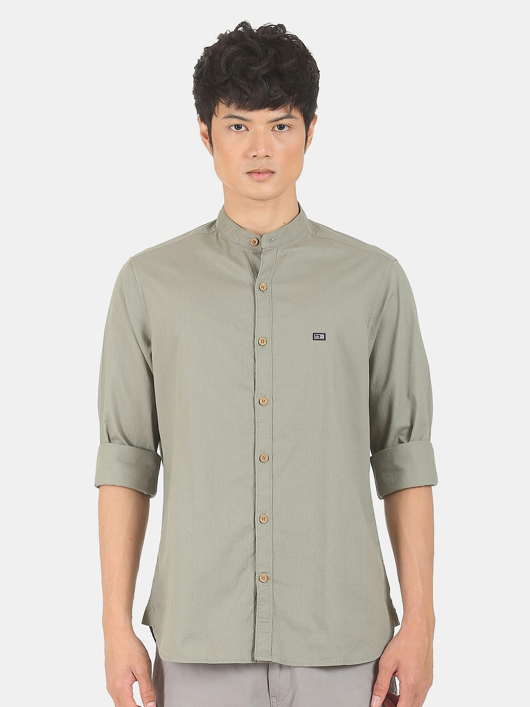 

Arrow Men Olive Green Regular Fit Cotton Casual Shirt