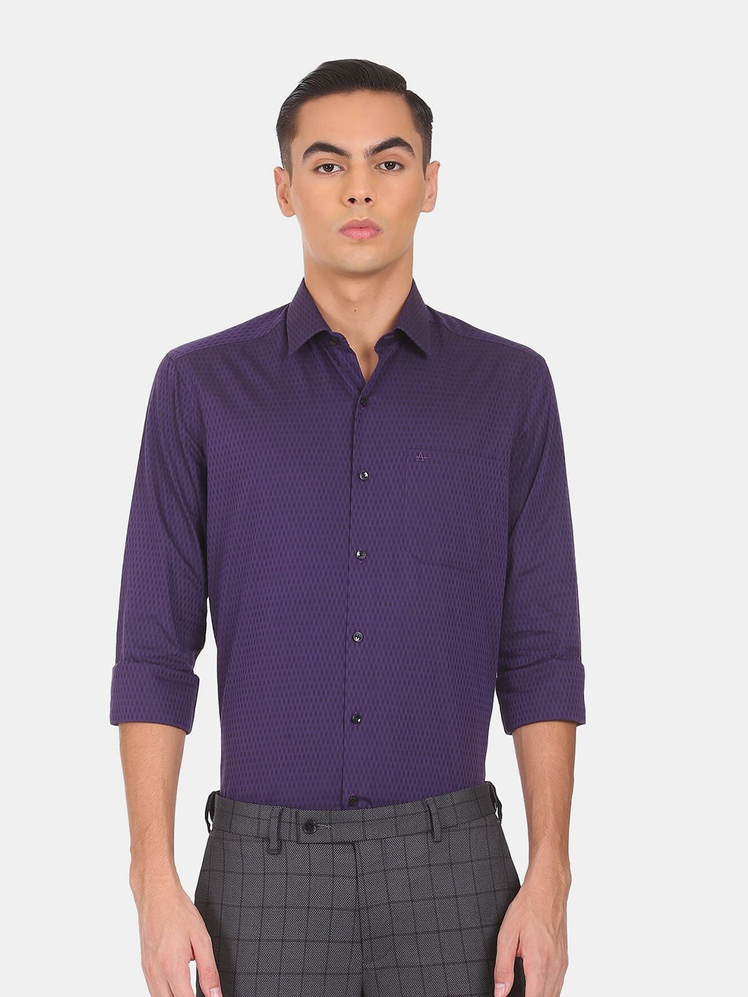 

Arrow Men Purple Slim Fit Cotton Formal Shirt