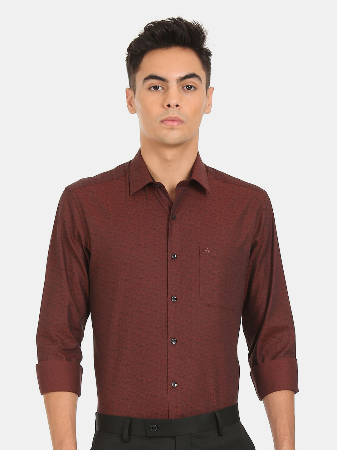 

Arrow Men Brown Floral Casual Shirt