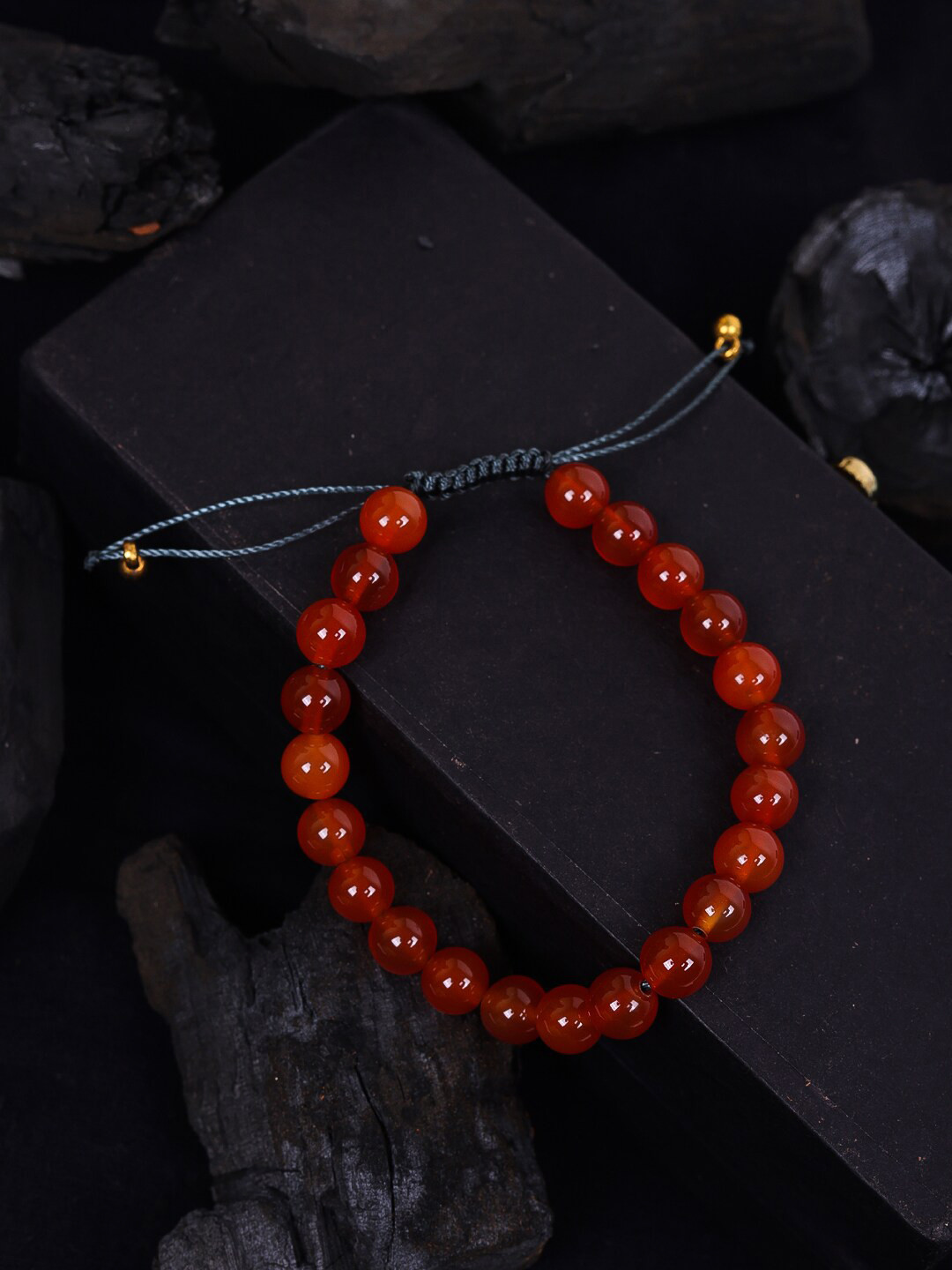 

DIVA WALK Women Brown Carnelian Stone Elasticated Bracelet