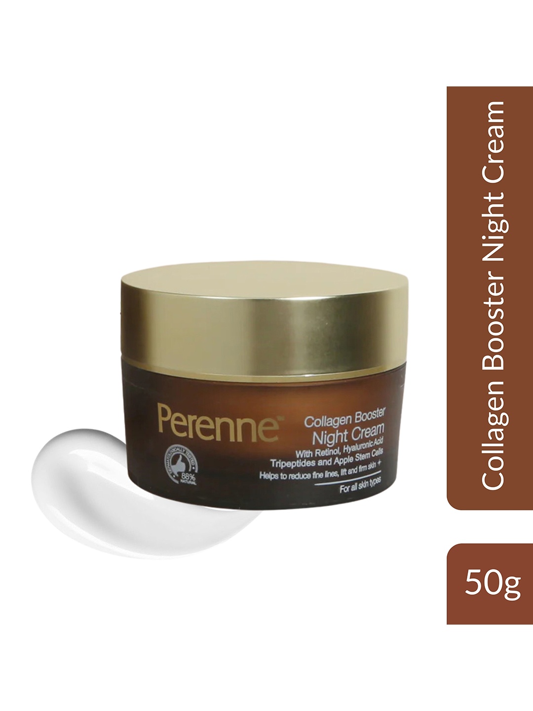 

Perenne Collagen Booster Night Cream with Retinol & Hyaluronic Acid - 50 g, Brown