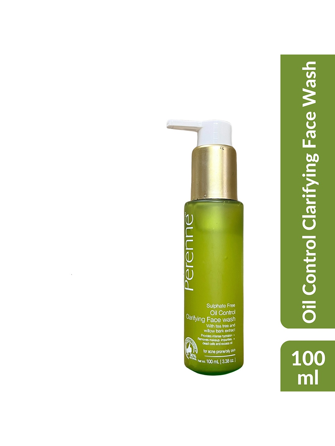 

Perenne Sulphate Free Oil Control Clarifying Facewash for Oily and Acne Prone Skin-100 ml, Green