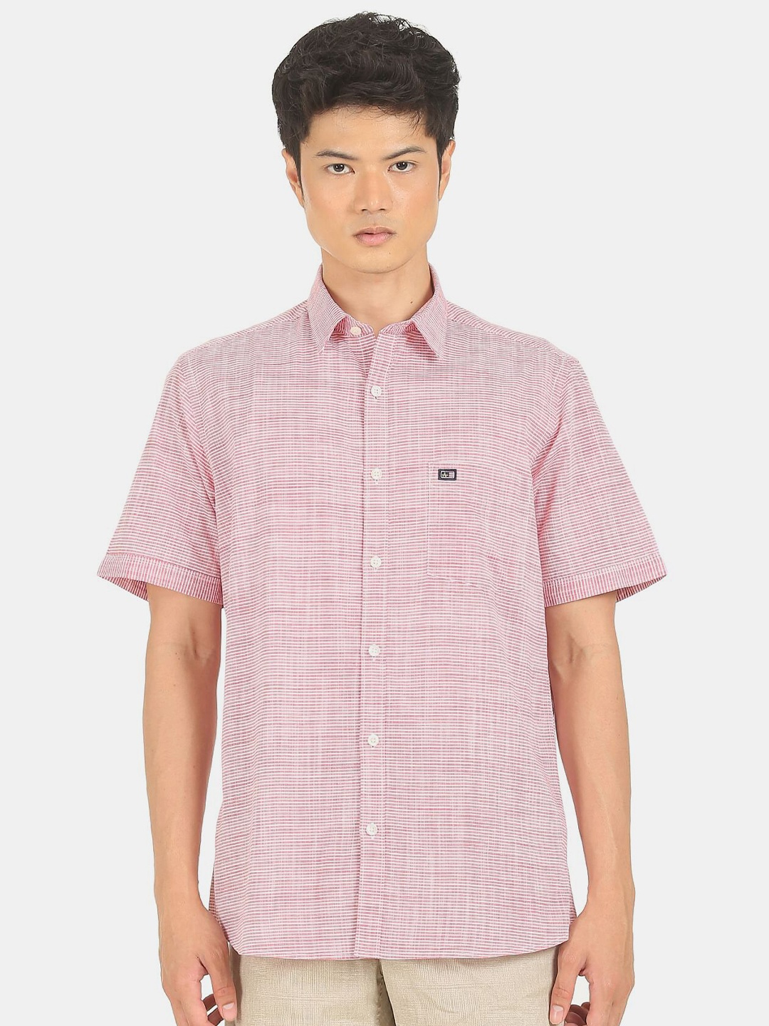

Arrow Sport Men Pink Pure Cotton Casual Shirt