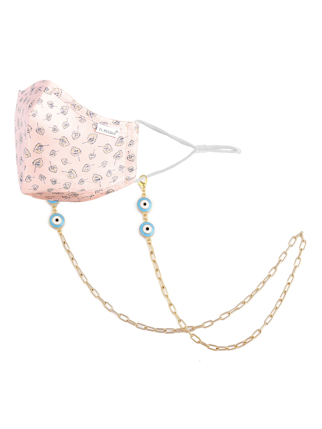 

EL REGALO Women Blue & Gold-toned Mask Chain