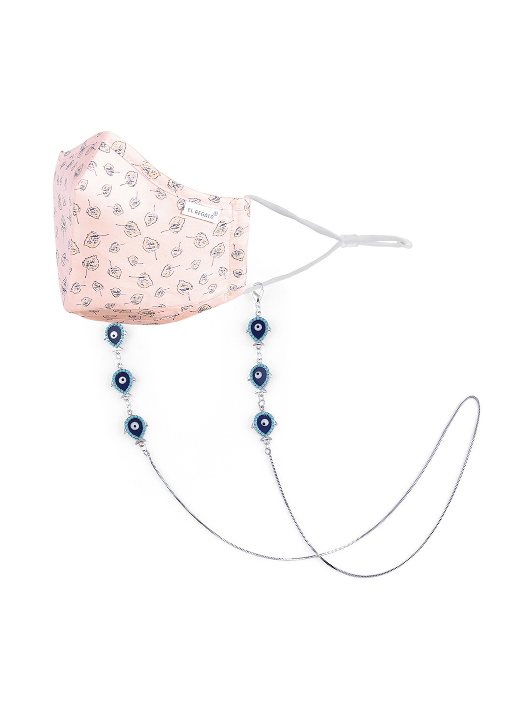 

EL REGALO Women Blue Evil Eye Mask Chain