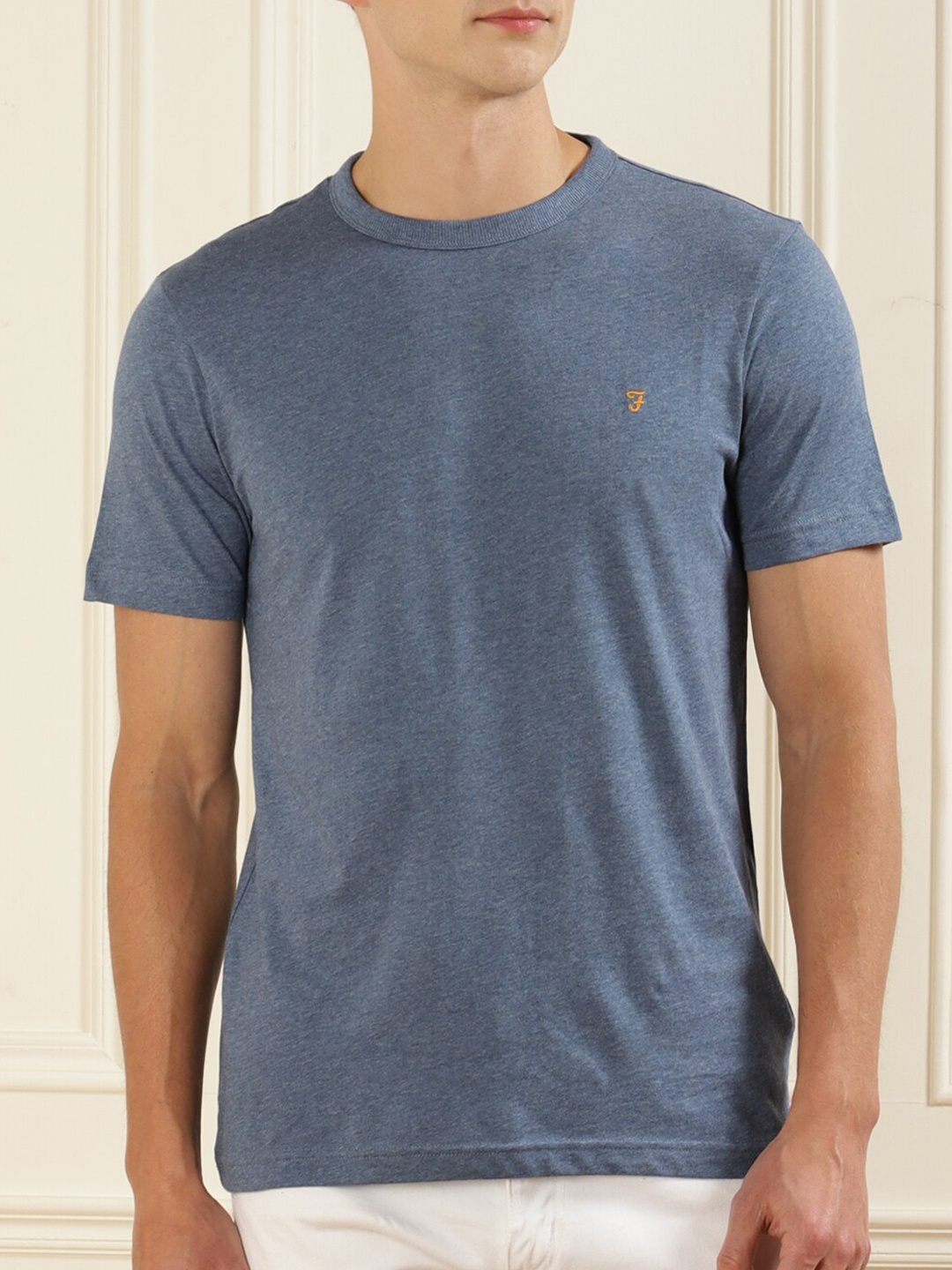 

Farah Men Blue Cotton T-shirt