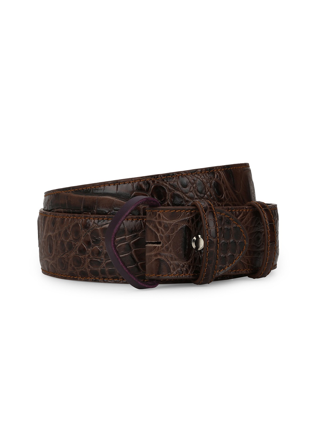 

ELLIOT RHODES Men Textured Reversible Leather Belt, Brown