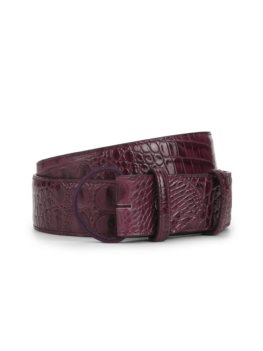 

ELLIOT RHODES Men Textured Reversible Leather Belt, Red
